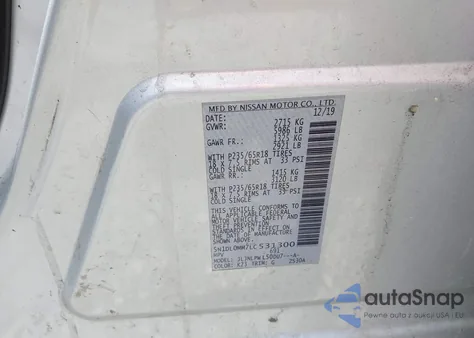 2020 Infiniti Qx60 Pure Awd from USA, damaged, VIN 5N1DL0MM7LC531300